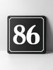 Metal House Number Sign, Black White Contrast, Outdoor Wall Decor for Home Street
