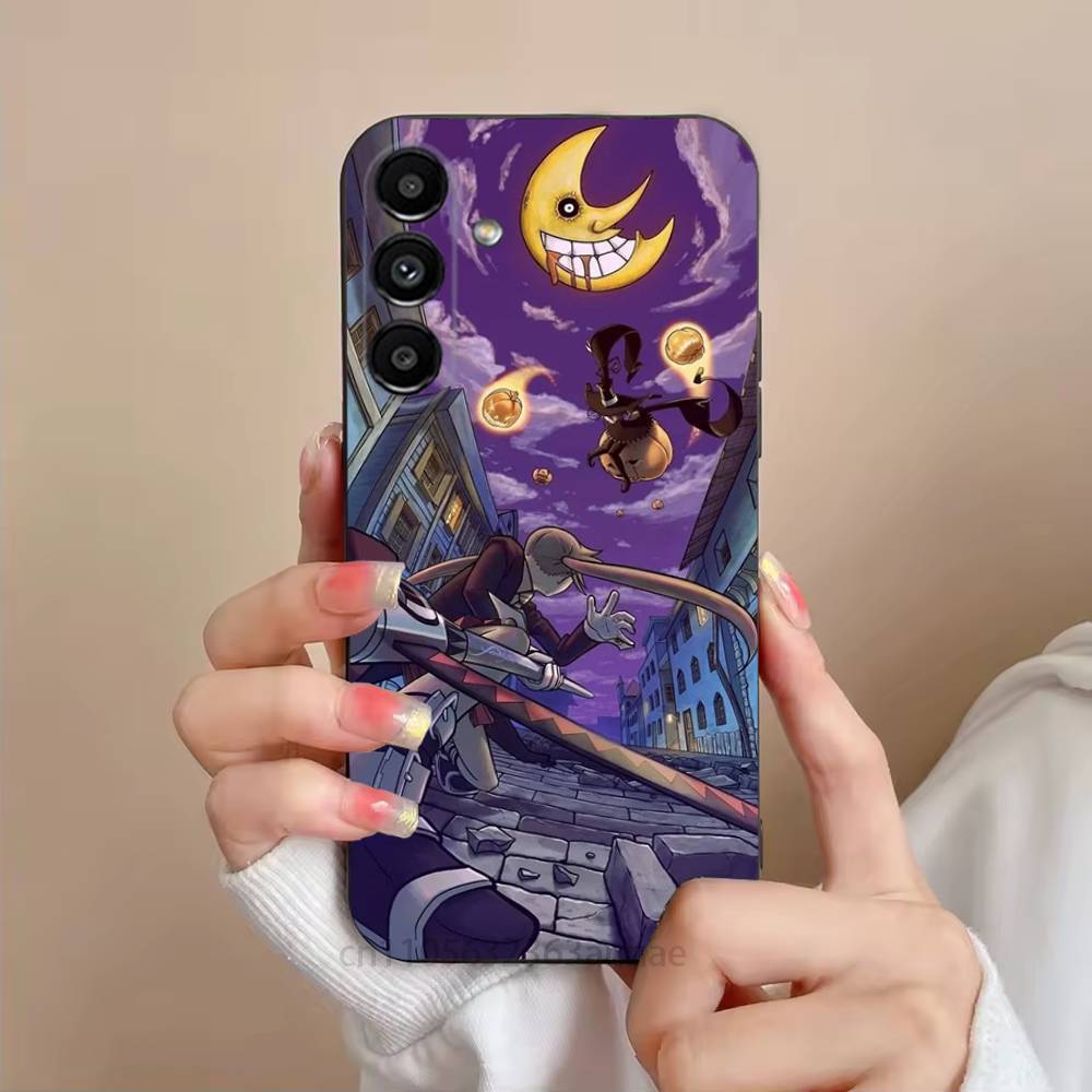 S-Soul Eater Anime Phone Case For Samsung S25,24,21,22,23,S30,Ultra,S20,Plus,Fe,Lite,Note,S10,S9,Black Soft Shell