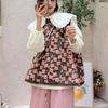 Knitted Sweater Vest Women  Autumn Winter Round-neck Embroidery Floral Sleeveless All-match Casual Tops Vintage Fashion Pullover