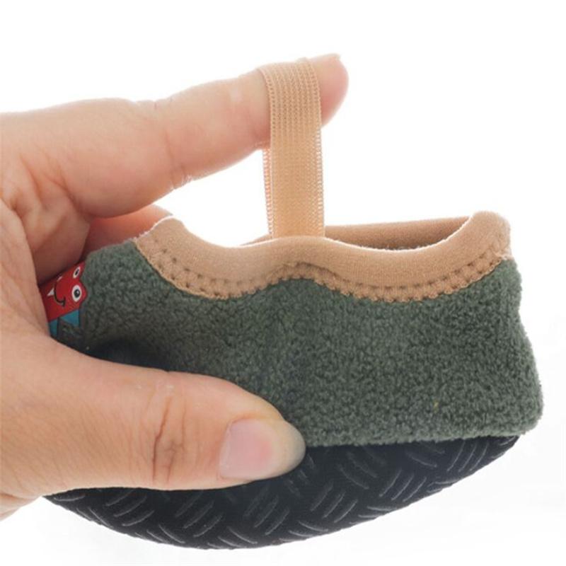 Baby Boys Girls Shoes First Walkers Winter Indoor Outdoor Slippers Infant Crib Floor Shoes with Rubber Sole Anti-slip