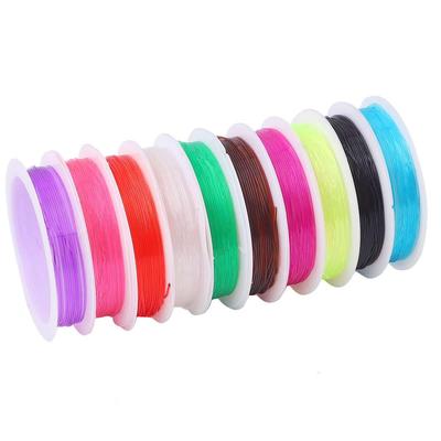 5/10 Rotoli Linea Elastica Trasparente Filo di Cristallo per Perline Filo Stringa Creazione Braccialetto Fai da Te