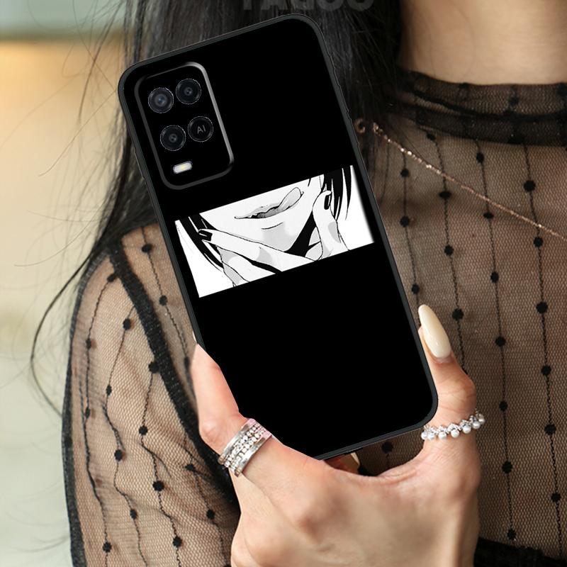 Sad Japanese Girl Case For Oppo A5 Pro A15 A17 A57 A77 A18 A38 A58 A78 A98 A94 A74 A54 A40 A60 A80 A96 A76 A16