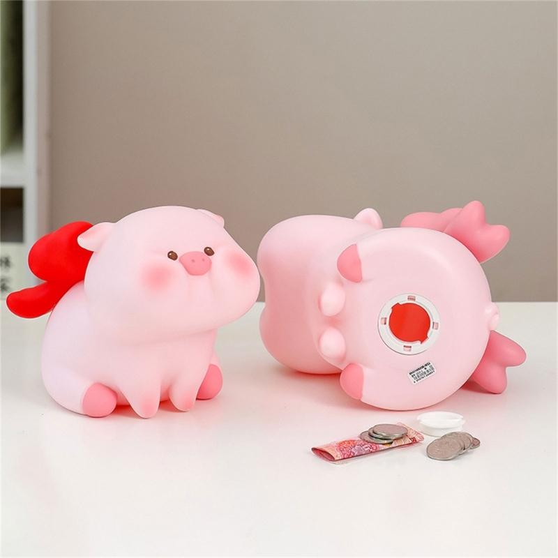 Cartoon Pig Shaped Piggy Bank Cartoon Pig Money Saving Early Educational Fun Table Toy Ornaments for Kids
