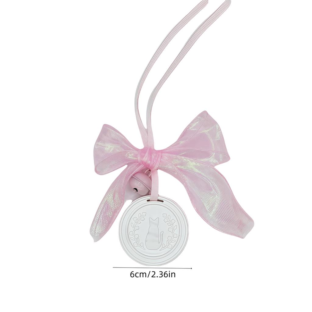 1pcCar Cute Cat Aromatherapy Hanging Decoration Bedroom Wardrobe Plaster Pendant Diffuser Stone Wedding Gift Pink Bow Bell