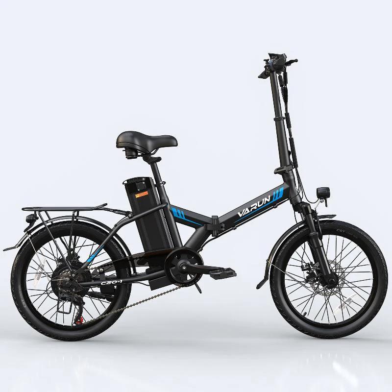 VARUN  C20-1 Folding Electric Bike for Adultswith 250W Motor and 48V 13AH Removable Battery