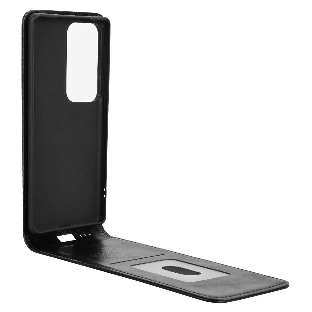

Magnetic Vertical Flip Leather Phone Cover For vivo S18 5G/S18 Pro 5G/V30 5G/V30 Pro 5G Case with Card Slot Black