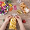 Snowflake Candy Bags Christmas Transparent Cookie Popcorn Packaging Plastic Bag Christmas Wedding Birthday Party Gift Bags