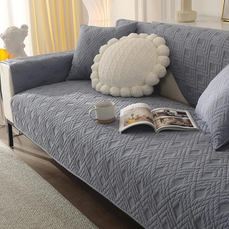 New Nordic Minimalist Sofa Mat Hot Selling Four Season Pure Cotton Anti Slip Cushion Winter Sofa Cover Cover Cover