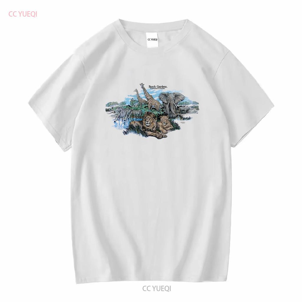 Vintage 90s Bush Gardens Nature Habitat T Shirt Vintage Washed Breathable Designer Clothes Unisex Graphic Comfortable Soft