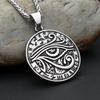 New Classic 316L Stainless Steel Eye of Horus Necklace For Men Women Ancient Egyptian Pharaoh Runes Pendant Amulet Jewelry Gifts