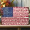 Vintage Patriotisches Blechschild 8x12 Amerikanische Flagge Wanddekoration Rustikale Hymnenkunst