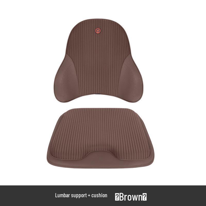 Electric Massage Lumbar Support Pillow - Memory Foam Car Seat Cushion with Remote Control.