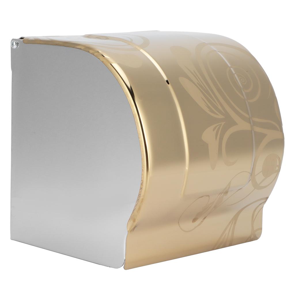 Toilet Paper Holder Golden Stainless Steel Waterproof Bathroom Roll Paper Rack for Bathroom