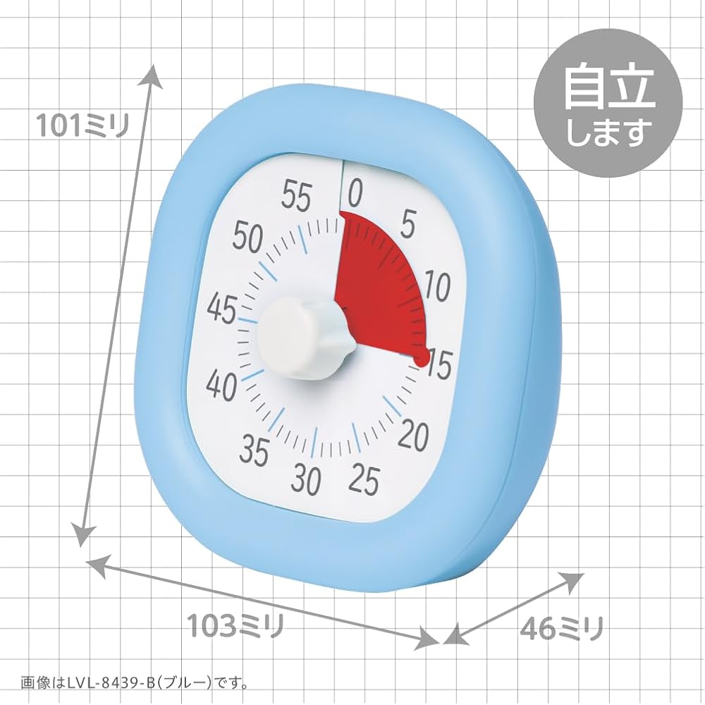 Sonic Toki-Support Timer 10cm Blue LVL-8439-B Digital Countdown Kitchen Timer