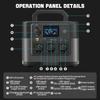 Portable Power Station 1200W 1008Wh LiFePO4 Battery Backup Power Supply with LCD Display for Camping, RV, Vehicle & Mobile Office