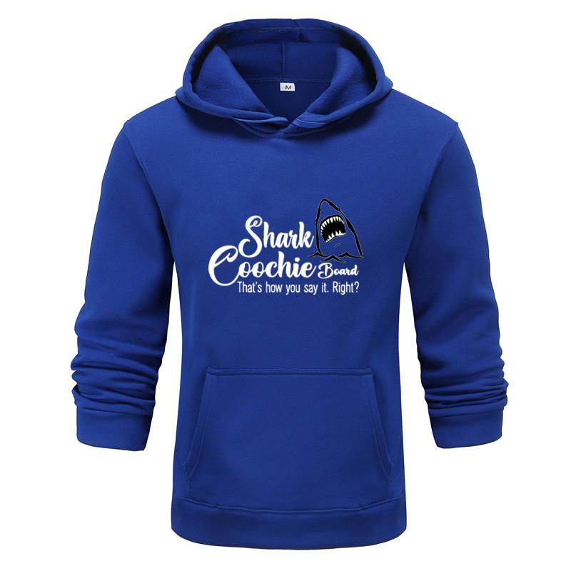 Autumn and Winter New Personalized Shalk Coochile Boald Printed Clothing Men and Women Hoodie Lovers Pullover Jogging Sports Hoodie