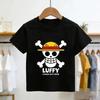 One Piece Japanese Anime Printed Mens Cotton Top Boy Childrens Short Sleeve Luffy One Piece Child Tshirt