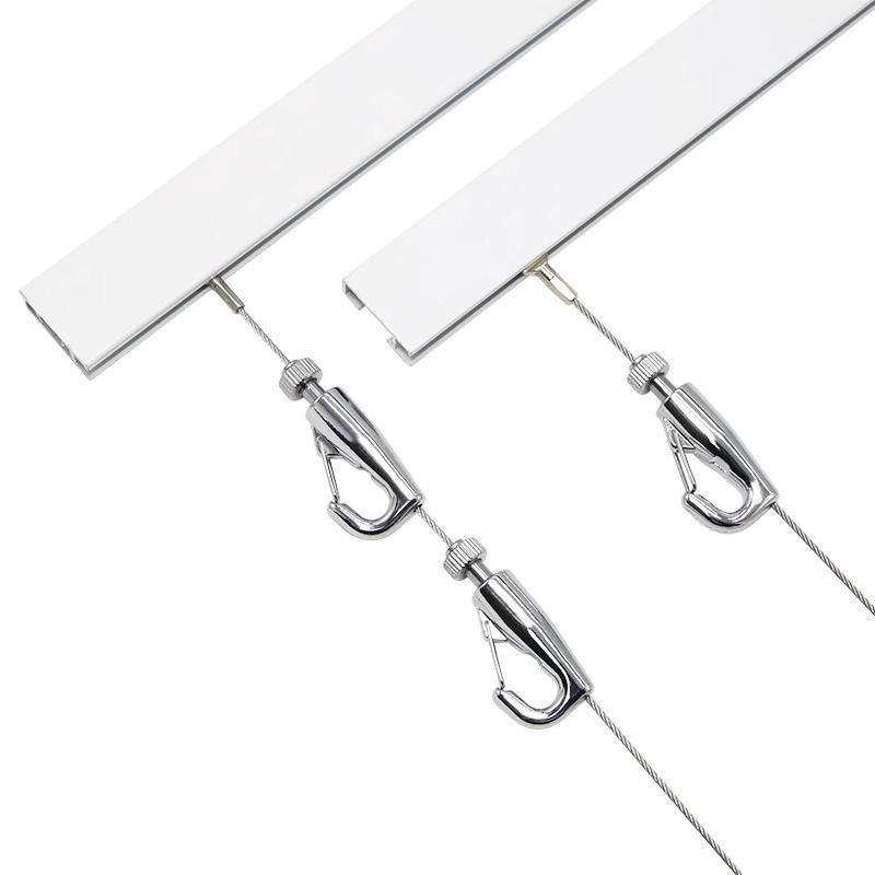 0.5-2M Adjustable Art Display Hanger 304 Stainless Steel Wire Cable Hanging Kit For Gallery Paint Picture Ceiling Suspension