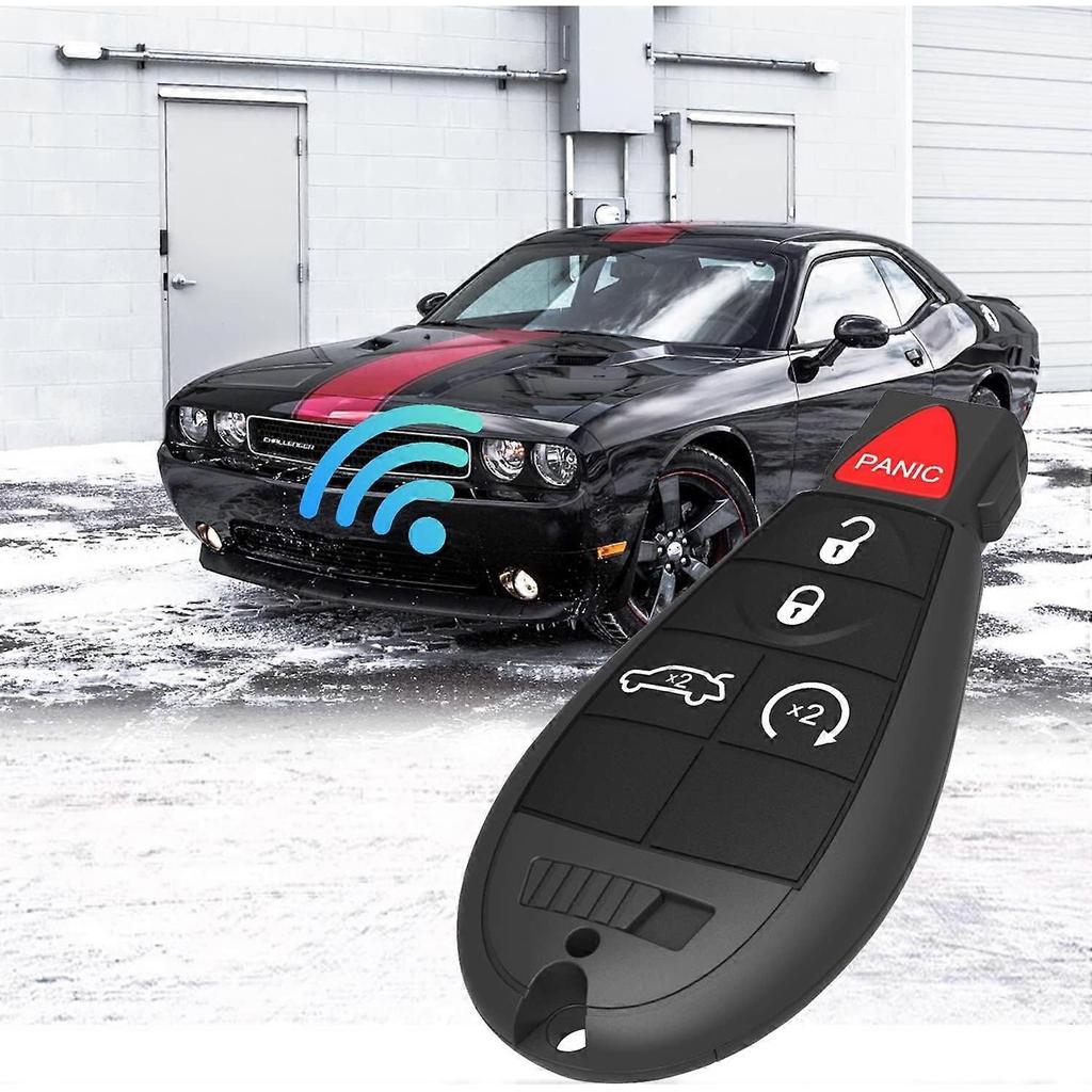 Uncut Car Key Keyless Entry Remote Fits for 08-14 Dodge Challenger Charger, 2008