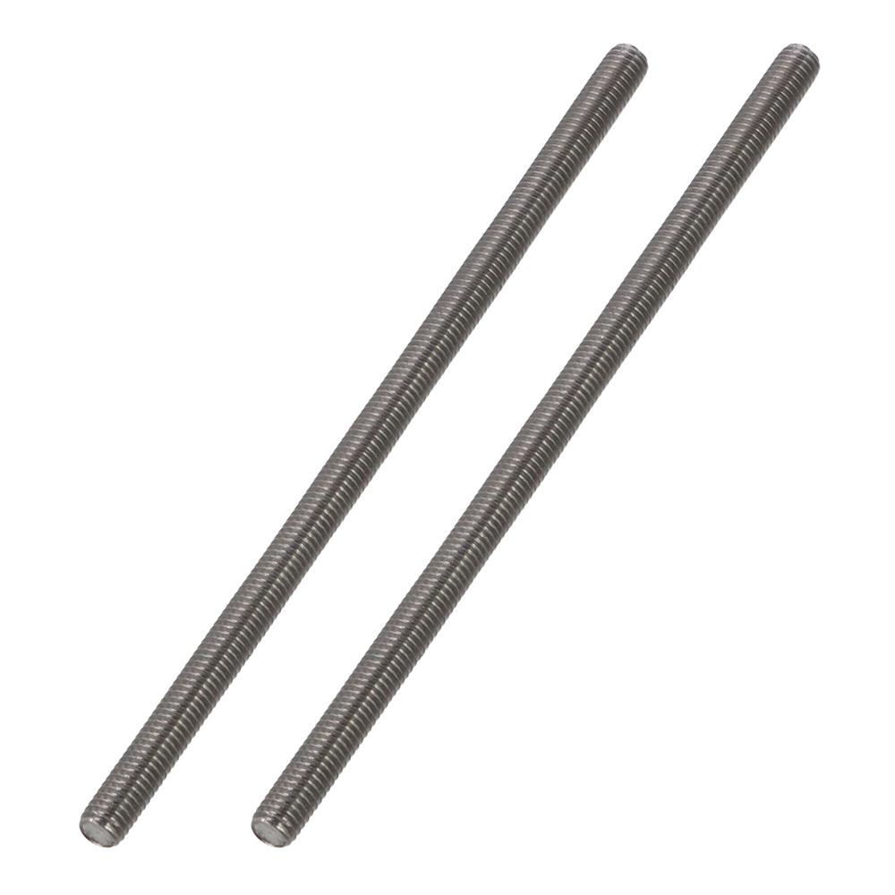 2PCS 304 Stainless Steel Fully Threaded Rod 0.8mm Thread Pitch Right Hand Threads Long Threaded Screw M5 Rods Bar Studs U-bolts