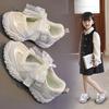 2026 Girls' Silver Princess Sports Shoes: Spring & Autumn Sneakers for Little Girls