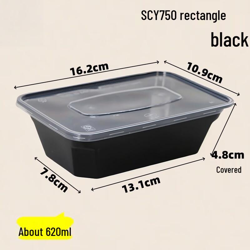 MOLUONA Disposable Rectangular Food Containers with Lids