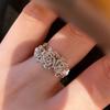 Elegant Brushed Rose Flower Ring for Women – High-End Fashionable Index Finger Band