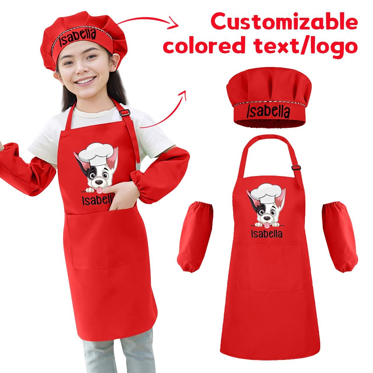 

Индивидуальные фартуки, нарукавники и шапочки для подростков и детей L красный