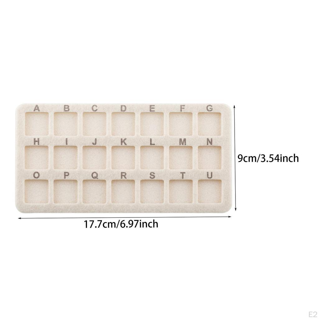 21 Grid Bead Organizer Mat for Crafting Jewelry