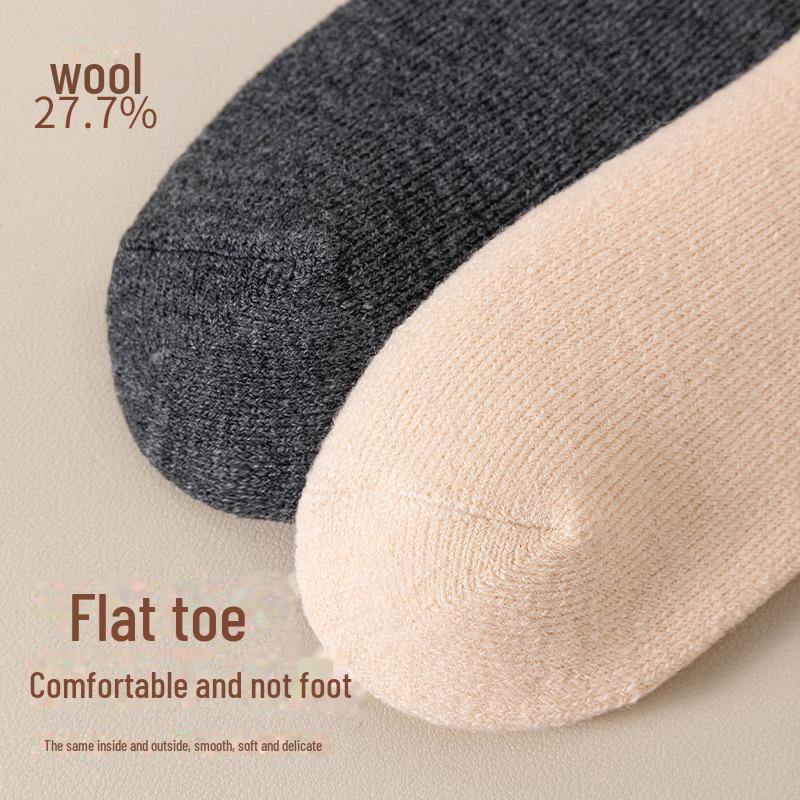 Women's Plush Cashmere Calf Socks - Cozy, Thickened Wool for Autumn & Winter