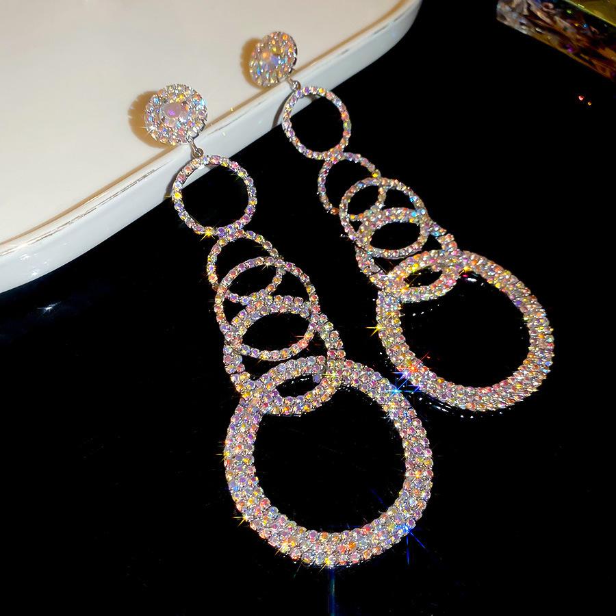 Silver Needle Water Drop Tassel Earrings - Light Luxury High-End Design for Women's Fashion.