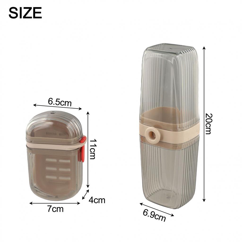 Portable Organizer Soap Dish Set Toothbrush Case Functional And Stylish