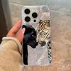 Leopard Print Glacier Shell iPhone Case for Apple 17, 16, 15 Plus & 14 Pro Max