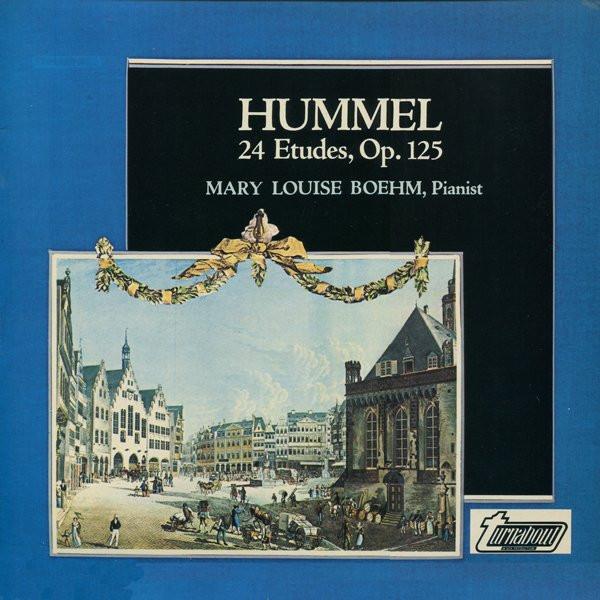 

LP Record JOHANN NEPOMUK HUMMEL MARY LOUISE 24 Etudes Op. 125 TVS34562 Turnabout 1979 UK Classical Used