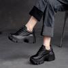 GKTINOO 2025 Women Shoes Handmade Retro 100% Genuine Leather Thick High Heel Chunky Platform Casual Height Increasing Shoes