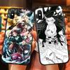 Demon Slayer Anime Etui na telefon Apple iPhone 12 Pro Max Mini 11 Pro XS Max X XR 6S 6 7 8 Plus 5S SE2020 Czarne