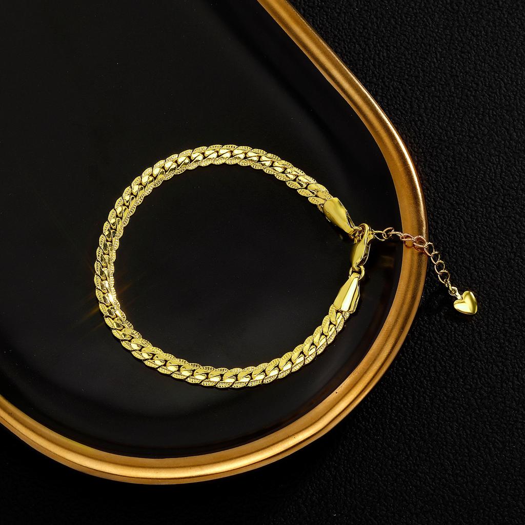 Classic Chain Bracelets For Women Minimalist Fashion Trend Gold Color Bangle On Hand Hip Hop Rock Men Jewelry Couple Gifts