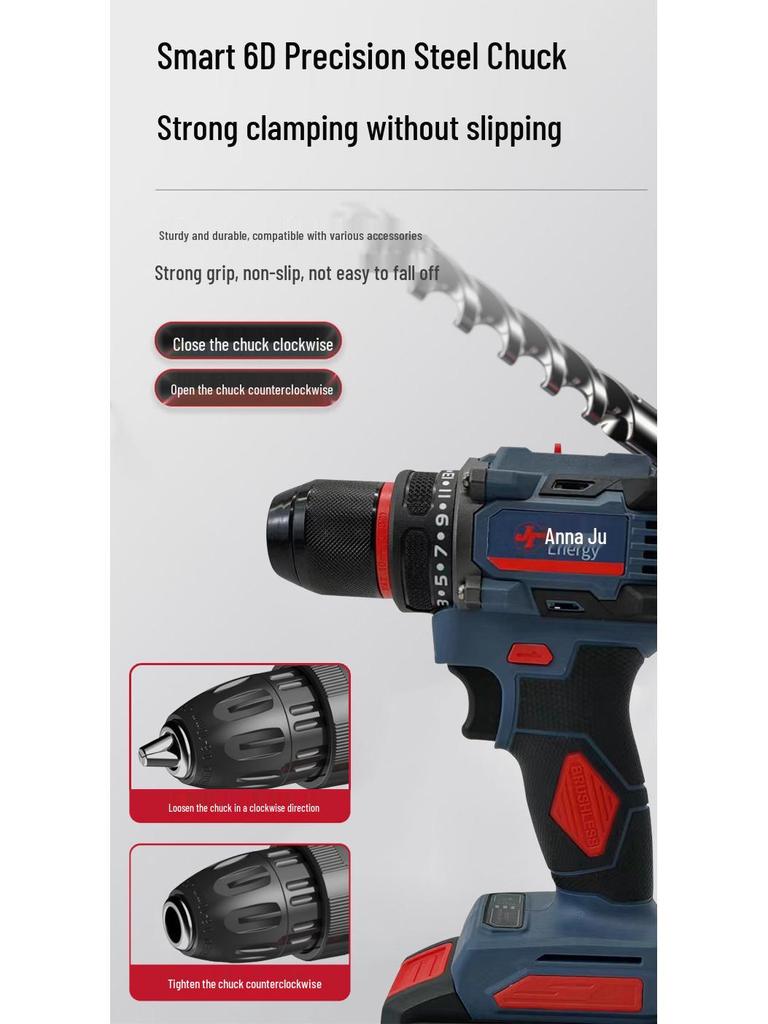 Rechargeable Multifunctional Handheld Electric Drill & Screwdriver Tool Set
