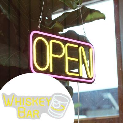 Sign Wall Decor Decorative USB Powered Convenient Bar Shop Name Lights Large LED Art for Opening