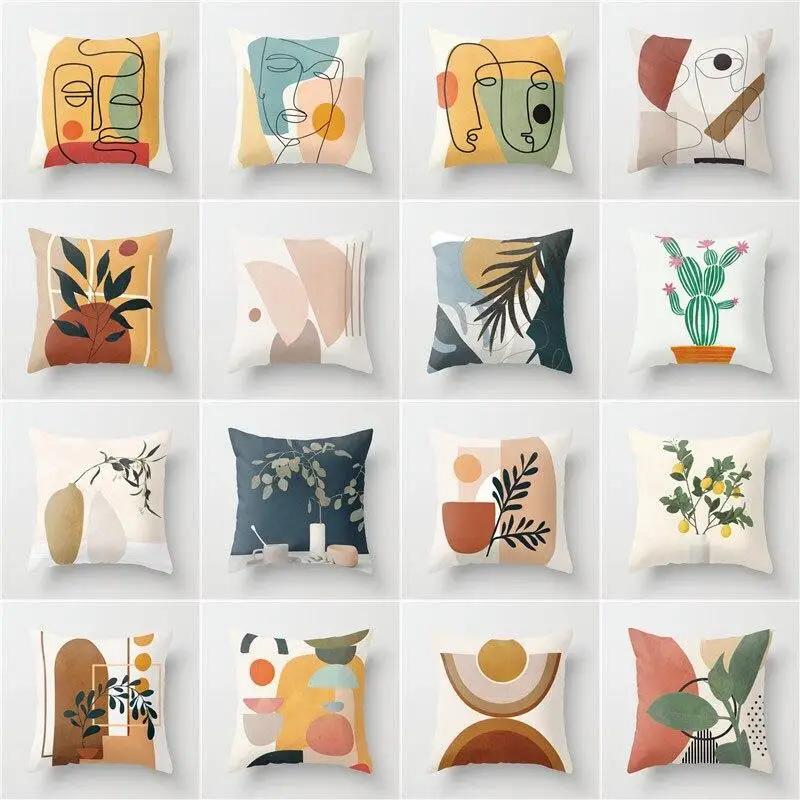 Dekorativer Mandala-Kunst-geometrischer Kissenbezug, Polyester-Kissenbezug, Heimdekoration, Kuschelstuhl, Sofa-Kissenbezug, 40 x 40 cm