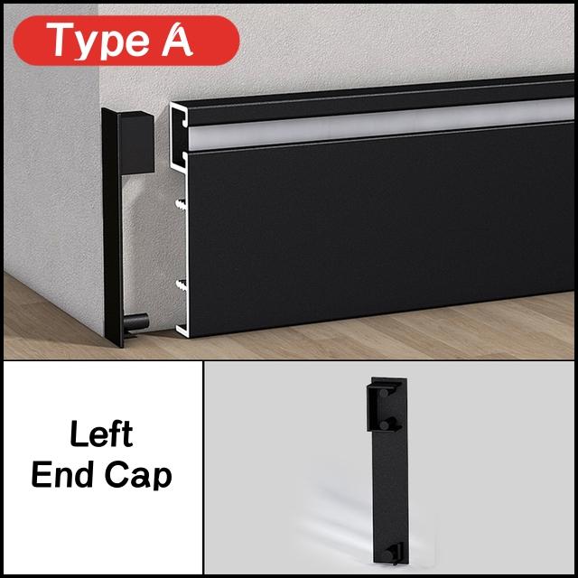 0.5m/1m Hidden Corner LED Skirting Line Aluminum Profile Recessed Backlight Baseboard Connector Wall Trim Floor Bar Strip Light