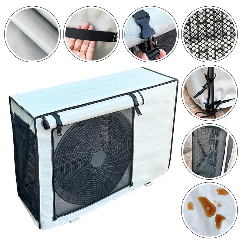 Durable Oxford Cloth Air Conditioner Outdoor Unit Cover Waterproof Sunproof Windproof Snowproof Protective Case for AC Outlet