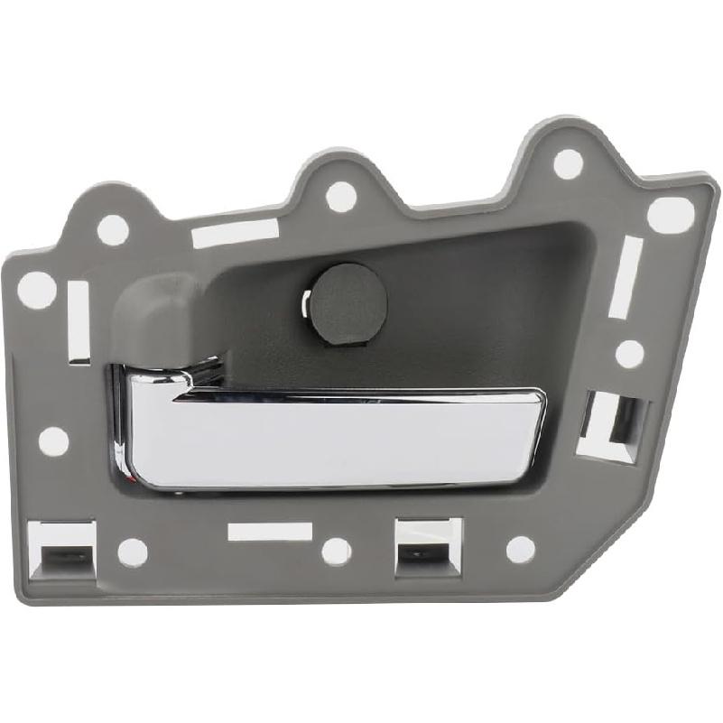 

LUJUNTEC Interior Door Handle - Rear Driver Left Side, Gray Housing w/Chrome Lever Direct Replacement for 2005 2006 2007 2008 2009 2010 for Jeep for
