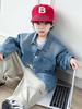 Children's 2026 Boys' Denim Jacket - Korean Style Long Sleeve Retro Lapel, Spring/Autumn Fashion.