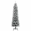 VidaXL Sapin de Noël artificiel 150 LED et neige floquée 150 cm, arbre de Noël, sapin de Noël réaliste, ornement de Noël, 3315769