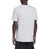 adidas T-shirt da uomo con stampa logo Trefoil grande, girocollo, bianca HE9510