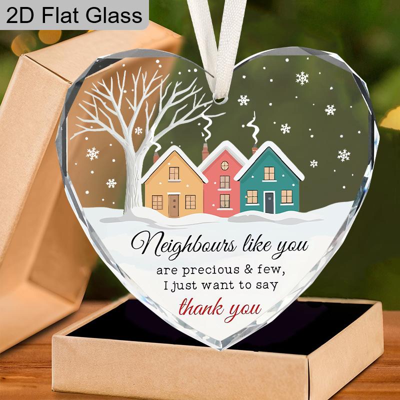 

Neighbours Glass Ornament, Neighbours Like You Are Precious Gratitude Decor, Christmas Tree Hanging Gift, Festive Ornament for Neighbor Appreciation 1pc