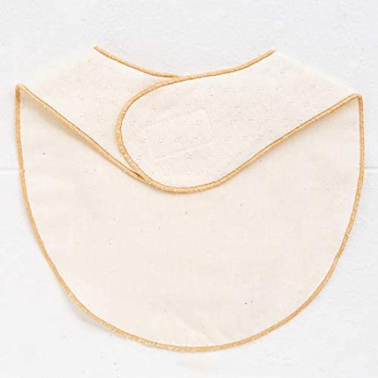 Pompkins BABY Organic Cotton Mini Made In Japan Y-1329 100% [Whale Series] Bib, (Natural)