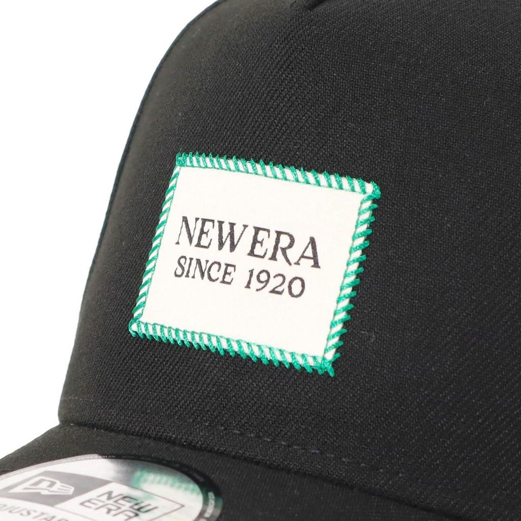 New Era 9FORTY Patch Free 940AF Woven Black NER37C7827 A-Frame Kappe, Schwarz/Waldgrün, Größe, Aufnäher, (FGRN), 14667863,