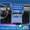 Film de Protection Intérieur Toyota BZ4X: Console Centrale, Navigation, Levier de Vitesse, Décor de Tableau de Bord, Accessoires Transparents.
